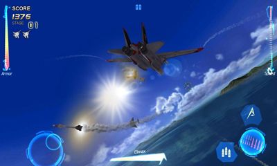 Screenshots of the After Burner Climax for Android tablet, phone.