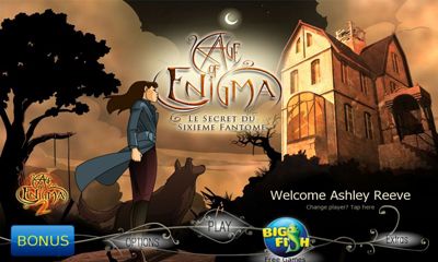 Screenshots of the Age of Enigma for Android tablet, phone.