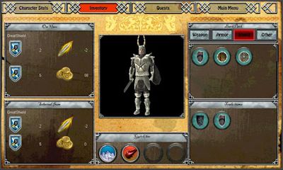 Screenshots of the Anargor for Android tablet, phone.