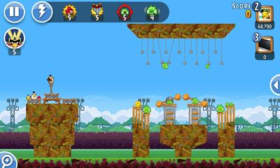 Screenshots of the Angry Birds Friends for Android tablet, phone.