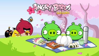 Screenshots of the Angry Birds Seasons: Cherry Blossom Festival for Android tablet, phone.