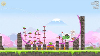Screenshots of the Angry Birds Seasons: Cherry Blossom Festival for Android tablet, phone.