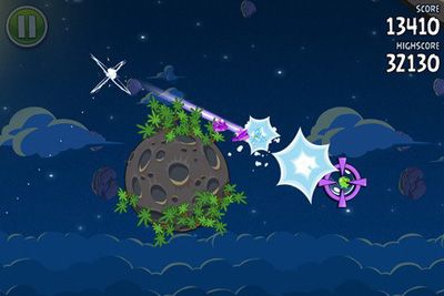 Screenshots of the Angry Birds Space for Android tablet, phone.