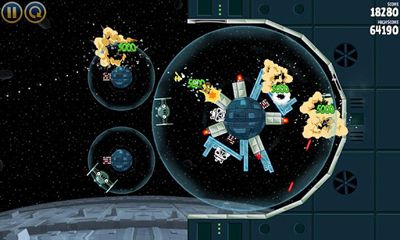 Screenshots of the Angry Birds Star Wars for Android tablet, phone.