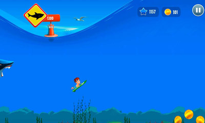 Screenshots of the Banzai Surfer for Android tablet, phone.