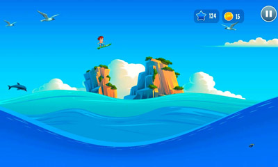 Screenshots of the Banzai Surfer for Android tablet, phone.