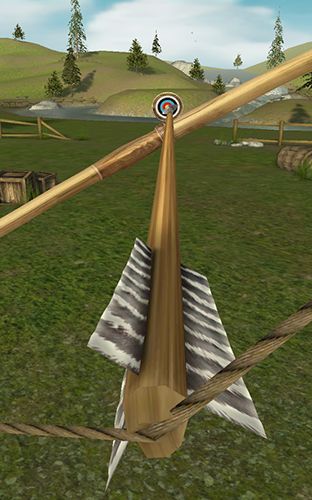 Screenshots of the Bowmaster archery: Target range for Android tablet, phone.