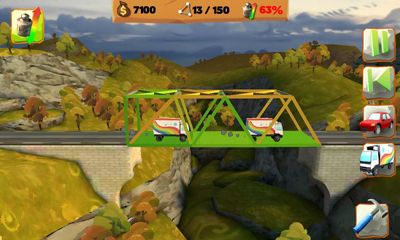 Screenshots of the Bridge Constructor Playground for Android tablet, phone.