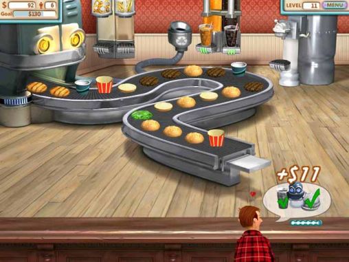 Screenshots of the Burger shop for Android tablet, phone.