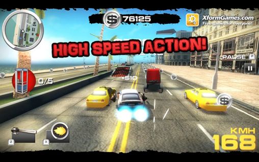 Screenshots of the Burnin' rubber: Crash n' burn for Android tablet, phone.