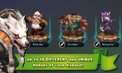 Screenshots of the Castle Clash for Android tablet, phone.