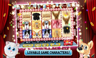 Screenshots of the Cats vs Dogs Slots for Android tablet, phone.