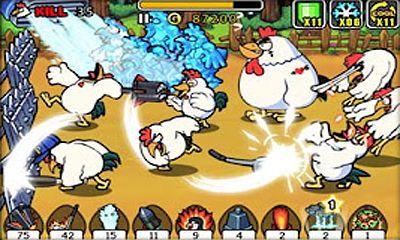 Screenshots of the Chicken Revolution for Android tablet, phone.