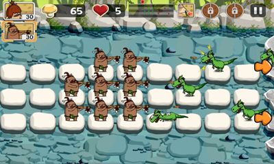 Screenshots of the Cocopocus Dinosaur vs Caveman for Android tablet, phone.