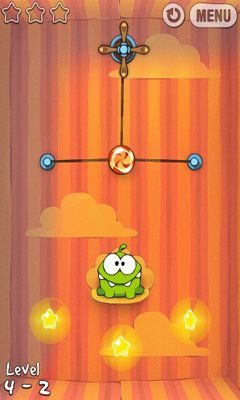 Screenshots of the Cut the Rope for Android tablet, phone.