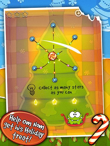 Screenshots of the Cut the rope: Holiday gift for Android tablet, phone.