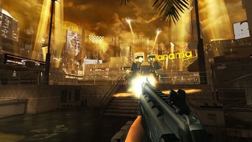 Screenshots of the Deus Ex: The fall for Android tablet, phone.
