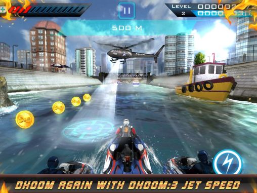 Screenshots of the Dhoom: 3 jet speed for Android tablet, phone.