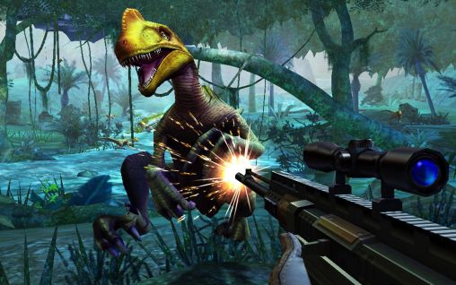 Screenshots of the Dino hunter: Deadly shores for Android tablet, phone.