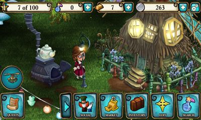 Screenshots of the Disney Alice in Wonderland for Android tablet, phone.