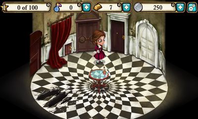 Screenshots of the Disney Alice in Wonderland for Android tablet, phone.