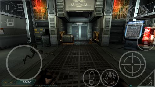 Screenshots of the DOOM 3 for Android tablet, phone.