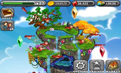 Screenshots of the DragonVale for Android tablet, phone.