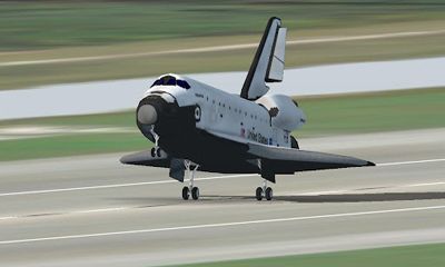 Screenshots of the F-Sim Space Shuttle for Android tablet, phone.