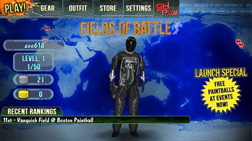 Screenshots of the Fields of battle for Android tablet, phone.