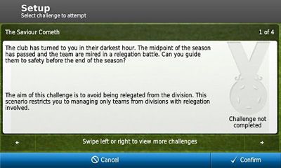 Screenshots of the Football Manager Handheld 2012 for Android tablet, phone.