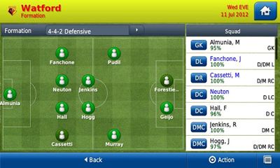 Screenshots of the Football Manager Handheld 2013 for Android tablet, phone.