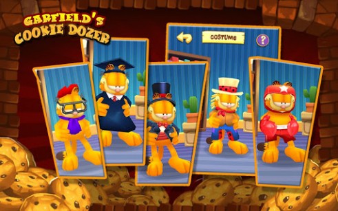 Screenshots of the Garfield's cookie dozer for Android tablet, phone.