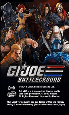 Screenshots of the G.I. Joe Battleground for Android tablet, phone.