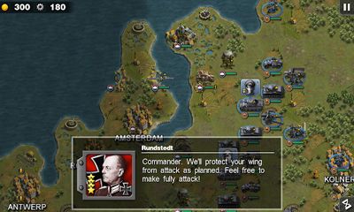 Screenshots of the Glory of Generals HD for Android tablet, phone.