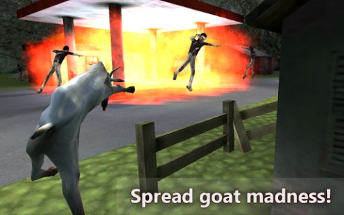 Screenshots of the Goat vs zombies simulator for Android tablet, phone.