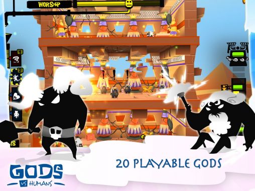 Screenshots of the Gods vs humans for Android tablet, phone.