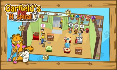 Screenshots of the Garfield's pet hospital for Android tablet, phone.