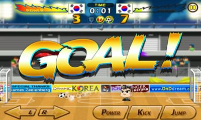 Screenshots of the Head Soccer for Android tablet, phone.