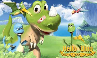 Screenshots of the Hello Dino for Android tablet, phone.