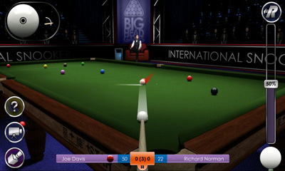 Screenshots of the International Snooker Pro THD for Android tablet, phone.