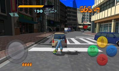 Screenshots of the Jet set radio for Android tablet, phone.