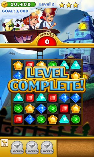 Screenshots of the Jewel mania: Halloween for Android tablet, phone.