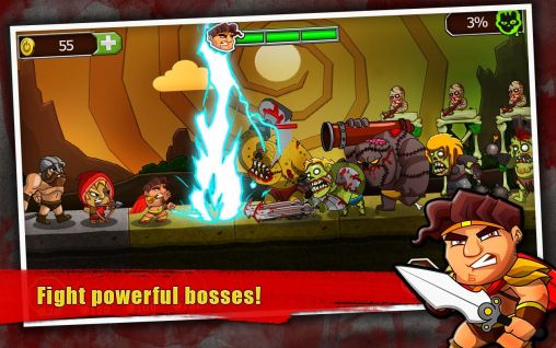 Screenshots of the Legend vs. zombies for Android tablet, phone.