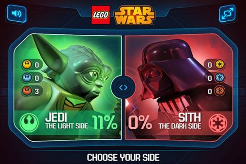 Screenshots of the LEGO Star wars: The new Yoda chronicles for Android tablet, phone.