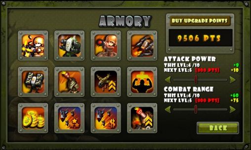 Screenshots of the Little commander: WW2 TD for Android tablet, phone.