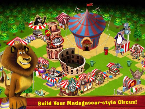 Screenshots of the Madagascar: Join the circus for Android tablet, phone.