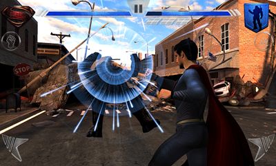 Screenshots of the Man of Steel for Android tablet, phone.