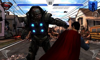 Screenshots of the Man of Steel for Android tablet, phone.