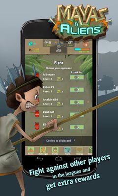 Screenshots of the Mayas & Aliens for Android tablet, phone.