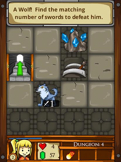 Screenshots of the Memory quest: Dungeon adventure for Android tablet, phone.